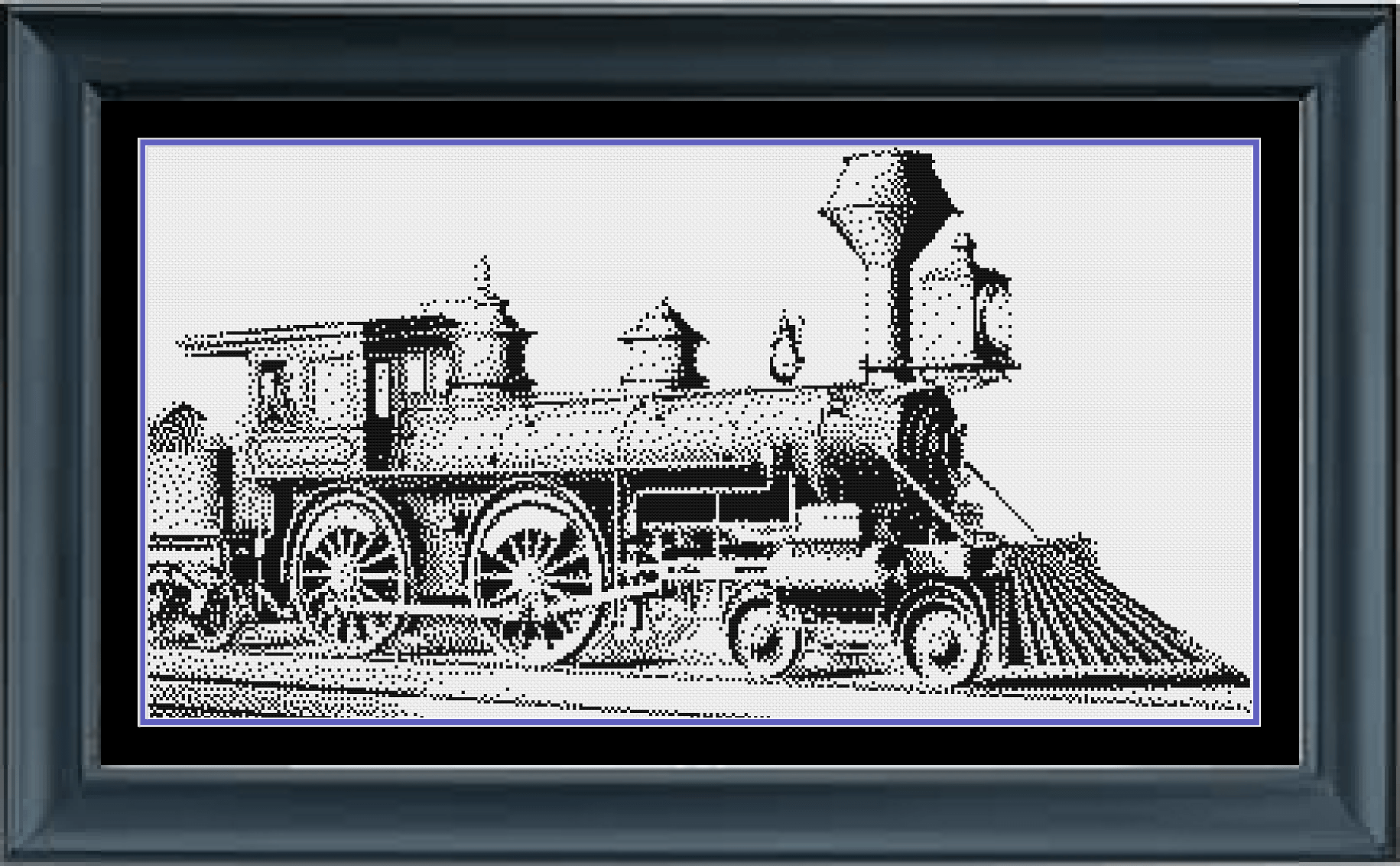 Stitching Jules Design Cross Stitch Pattern Railroad Train Cross Stitch Pattern PDF Digital Download